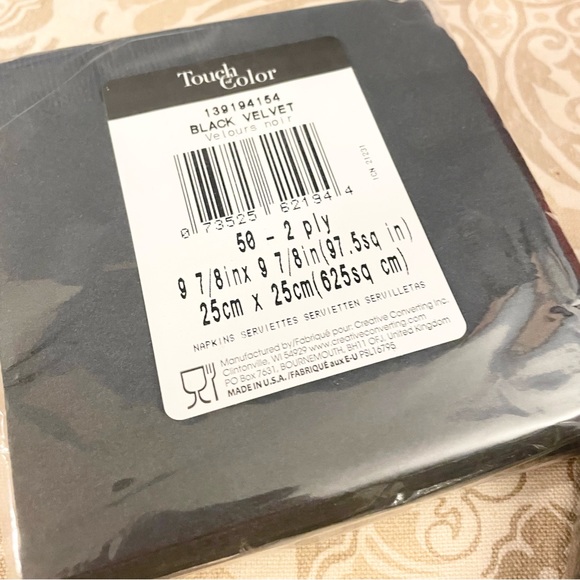 Black Beverage Napkins 2-Ply Disposable Paper Bar Cocktail Party 200 Pcs - Picture 2 of 3